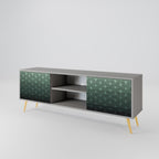 ORNAMENTAL GLIMMER Móvel de TV com 2 Portas em Acabamento Cinzento