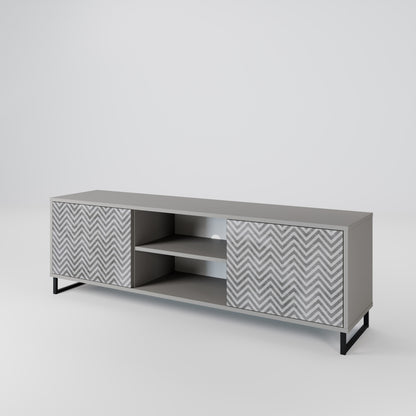 CONCRETE ZIG ZAG Móvel de TV de 2 Portas