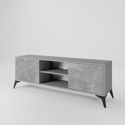 CONCRETE ZIG ZAG Móvel de TV de 2 Portas