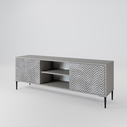 CONCRETE ZIG ZAG Móvel de TV de 2 Portas