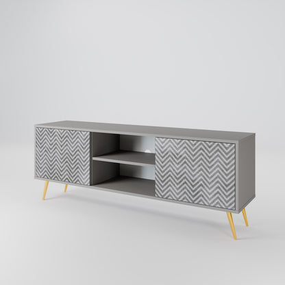 CONCRETE ZIG ZAG Móvel de TV de 2 Portas