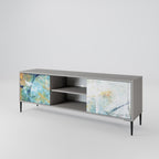 ABSTRACT THOUGHTS 2-Door TV Stand in Grey Finish