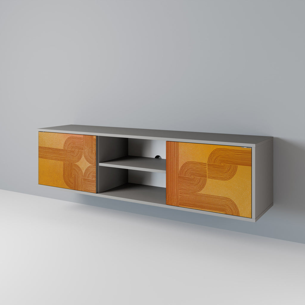 STRENGTHENING RELATION Móvel de TV com 2 Portas em Acabamento Cinzento