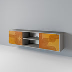 STRENGTHENING RELATION Móvel de TV com 2 Portas em Acabamento Cinzento