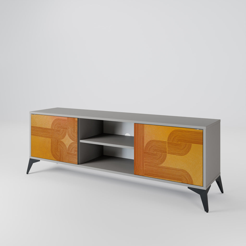 STRENGTHENING RELATION Móvel de TV com 2 Portas em Acabamento Cinzento