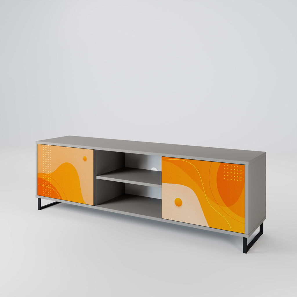 ORANGE ARRANGEMENT Móvel de TV com 2 Portas em Acabamento Cinzento