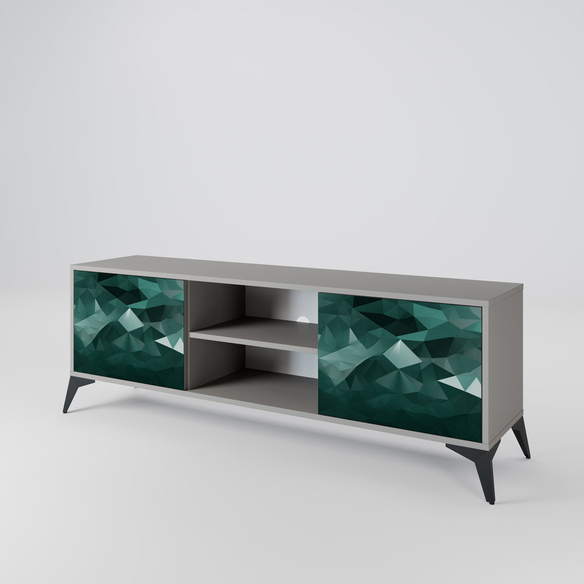 POLYGONAL FLOATING Móvel de TV de 2 Portas