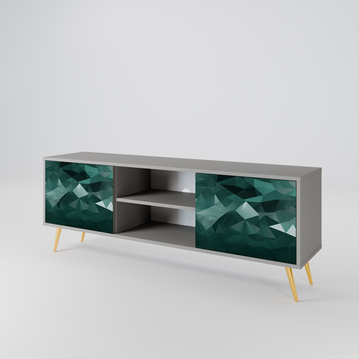 POLYGONAL FLOATING Móvel de TV de 2 Portas