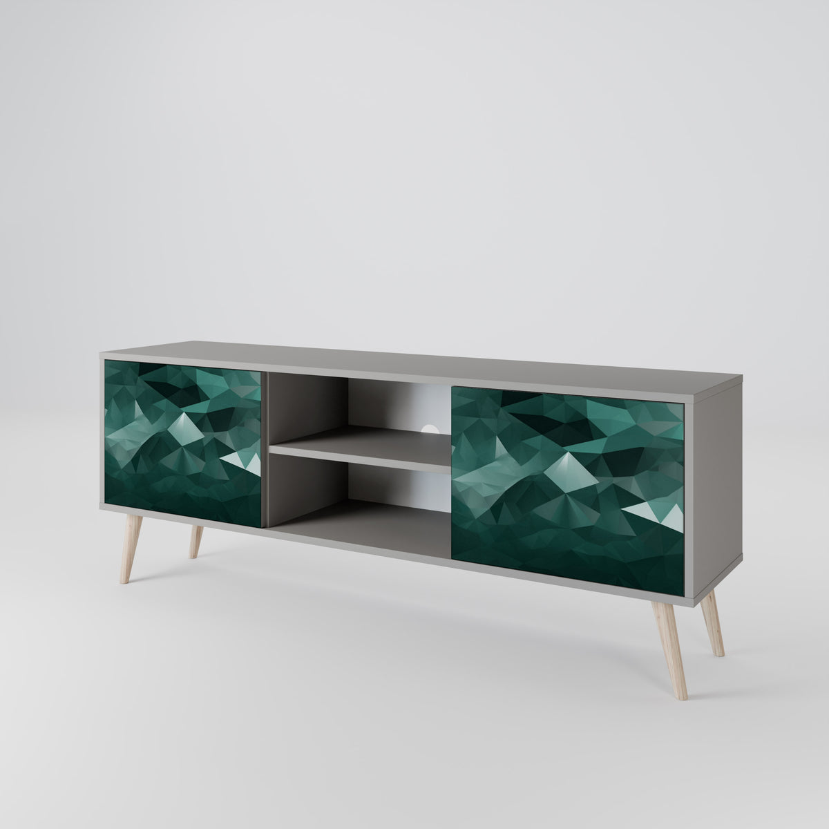 POLYGONAL FLOATING Móvel de TV de 2 Portas