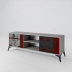 GRAY FIGURES Móvel de TV com 2 Portas em Acabamento Cinzento