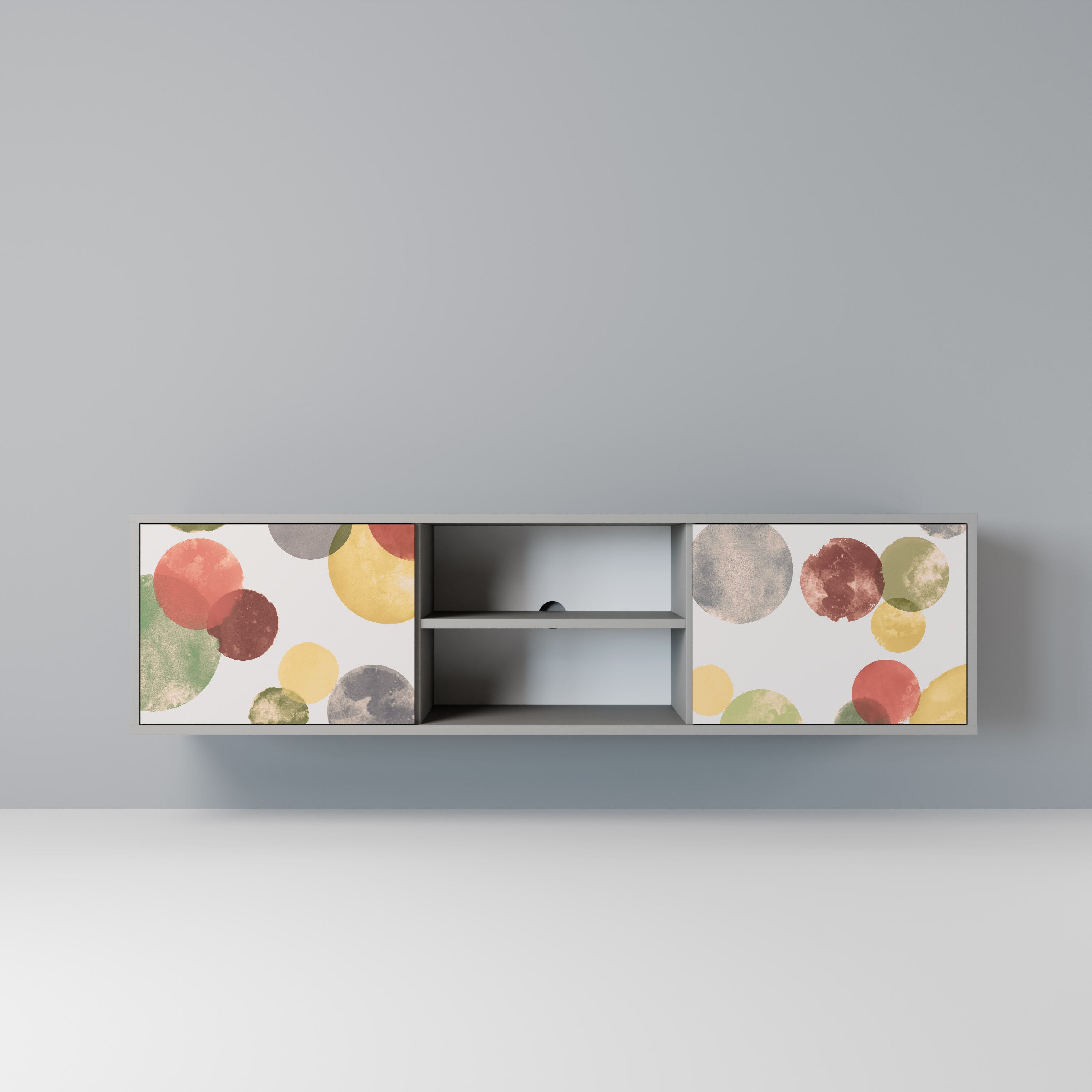 FLEETING HAPPINESS Móvel de TV com 2 Portas em Acabamento Cinzento