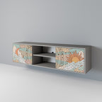 MYSTICAL STRUCTURE Móvel de TV com 2 Portas em Acabamento Cinzento