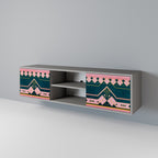 ROYAL COMPOSITION Móvel de TV com 2 Portas em Acabamento Cinzento