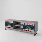 ROYAL COMPOSITION Móvel de TV com 2 Portas em Acabamento Cinzento