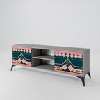 ROYAL COMPOSITION Móvel de TV com 2 Portas em Acabamento Cinzento