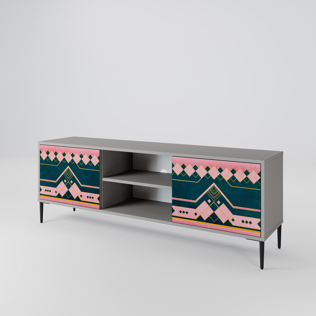 ROYAL COMPOSITION Móvel de TV com 2 Portas em Acabamento Cinzento