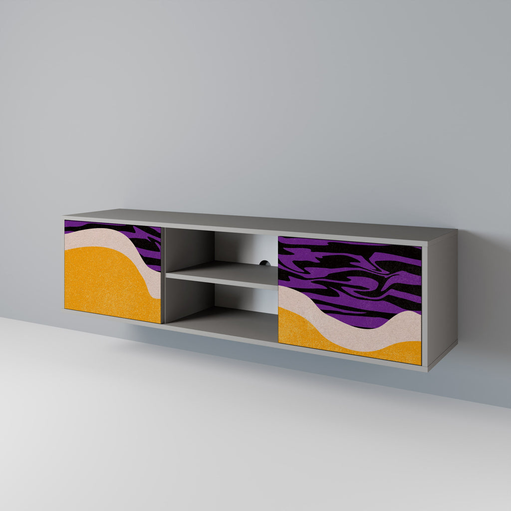 INDEPENDENT BORDER Móvel de TV com 2 Portas em Acabamento Cinzento