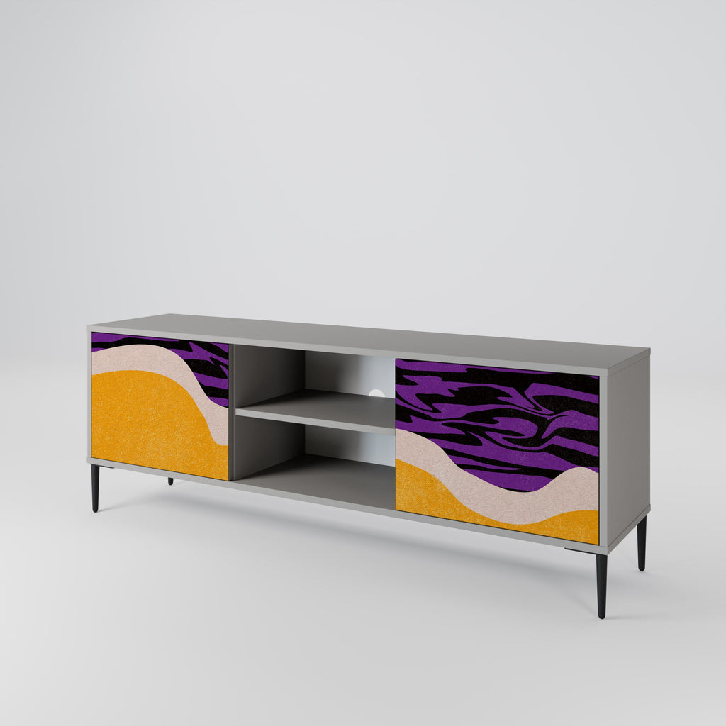 INDEPENDENT BORDER Móvel de TV com 2 Portas em Acabamento Cinzento