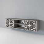 MONOCHROME NEXUS Móvel de TV com 2 Portas em Acabamento Cinzento