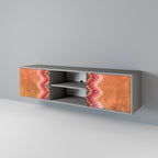 INDIAN FOLK Móvel de TV com 2 Portas em Acabamento Cinzento