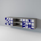 THE RIGHT PLACES Móvel de TV com 2 Portas em Acabamento Cinzento