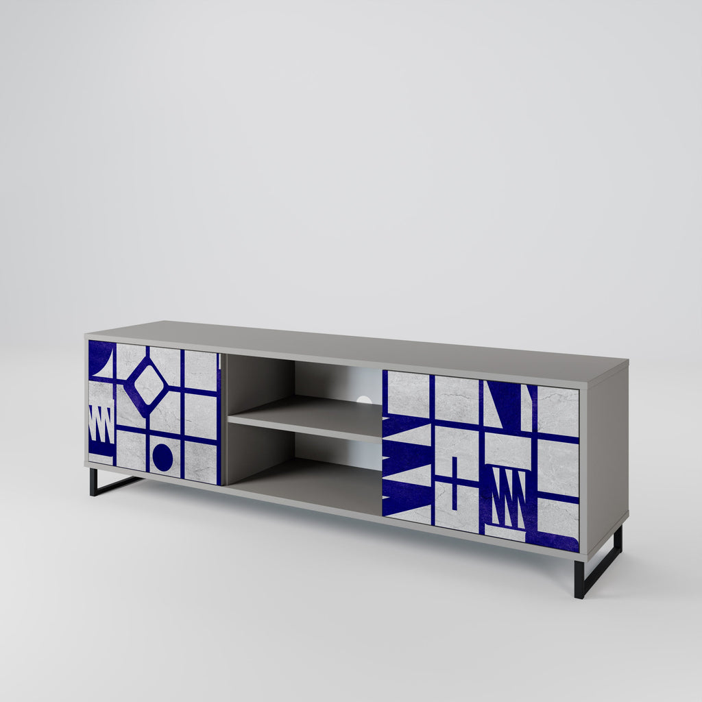 THE RIGHT PLACES Móvel de TV com 2 Portas em Acabamento Cinzento