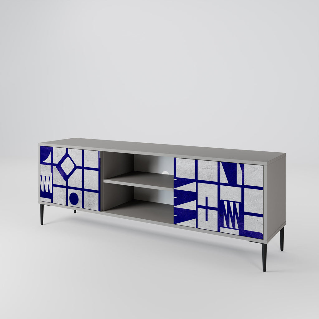 THE RIGHT PLACES Móvel de TV com 2 Portas em Acabamento Cinzento