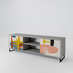 INTERSTELLAR VIBES Móvel de TV com 2 Portas em Acabamento Cinzento