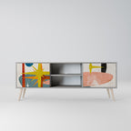 INTERSTELLAR VIBES Móvel de TV com 2 Portas em Acabamento Cinzento