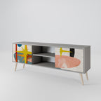 INTERSTELLAR VIBES Móvel de TV com 2 Portas em Acabamento Cinzento