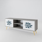WONDERLAND VEGETATION Móvel de TV com 2 Portas em Acabamento Cinzento