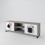 COLORFUL SHAPES Móvel de TV com 2 Portas em Acabamento Cinzento