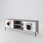 COLORFUL SHAPES Móvel de TV com 2 Portas em Acabamento Cinzento