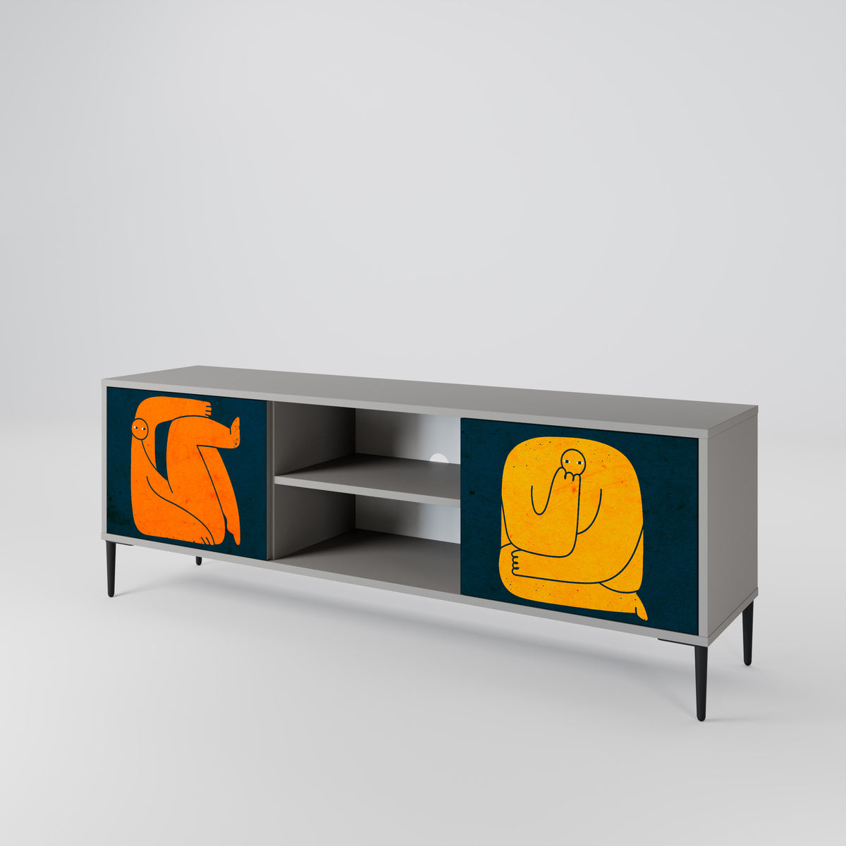 TOGETHER BUT SEPARATELY 2-Door TV Cabinet