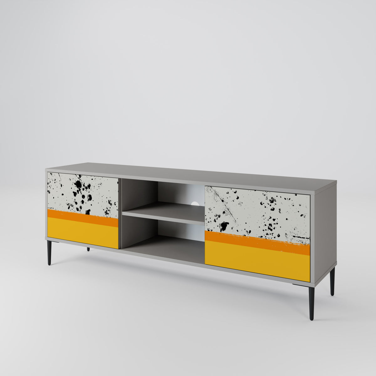 DYED BY ORANGE 2-Door TV Cabinet