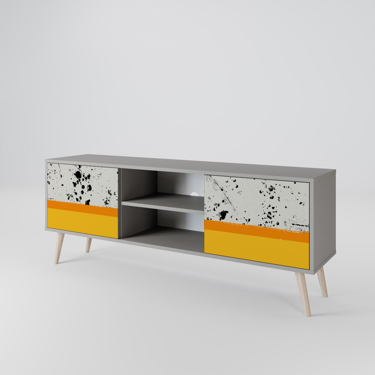 DYED BY ORANGE 2-Door TV Cabinet