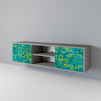 NOSTALGIC MEMORIES Móvel de TV com 2 Portas em Acabamento Cinzento