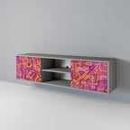 LOVELY MEMORIES Móvel de TV com 2 Portas em Acabamento Cinzento