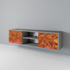 FLOATING THOUGHTS Móvel de TV com 2 Portas em Acabamento Cinzento