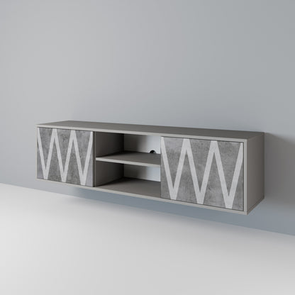 SOLID ZIG ZAG Móvel de TV de 2 Portas