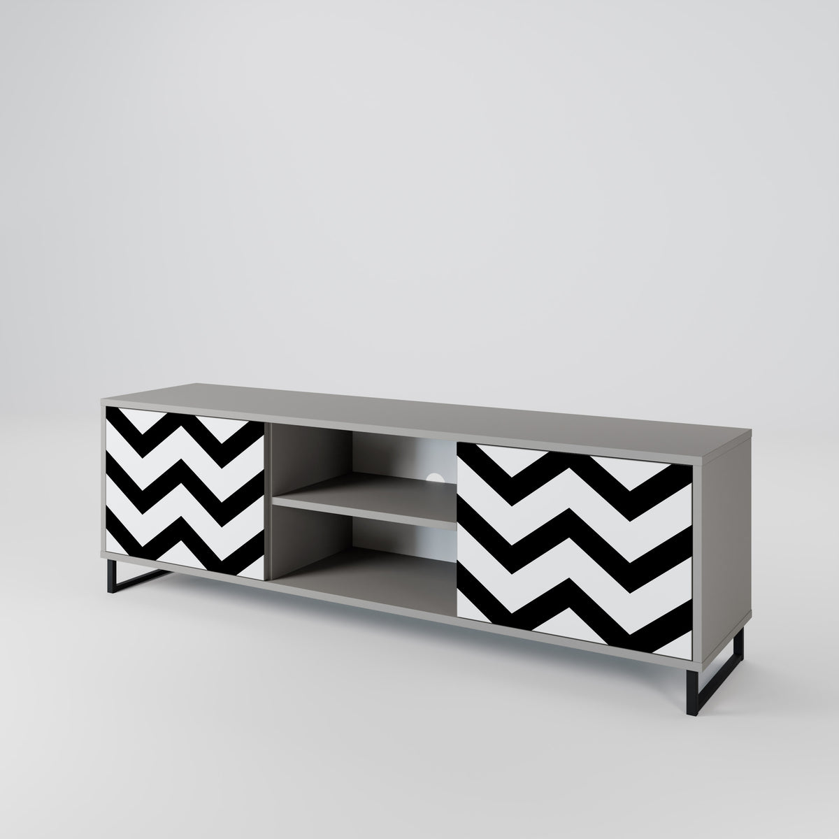 CLASSIC ZIG ZAG Móvel de TV de 2 Portas