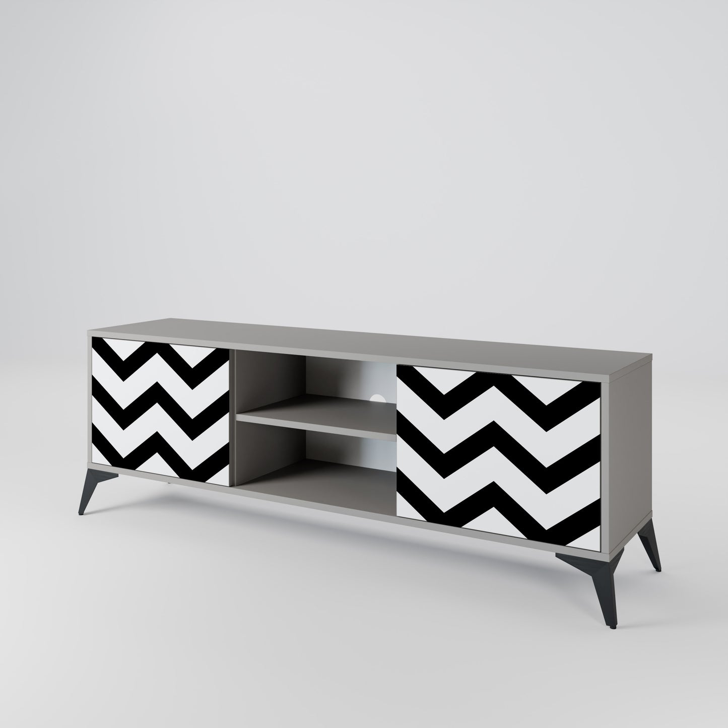 CLASSIC ZIG ZAG Móvel de TV de 2 Portas