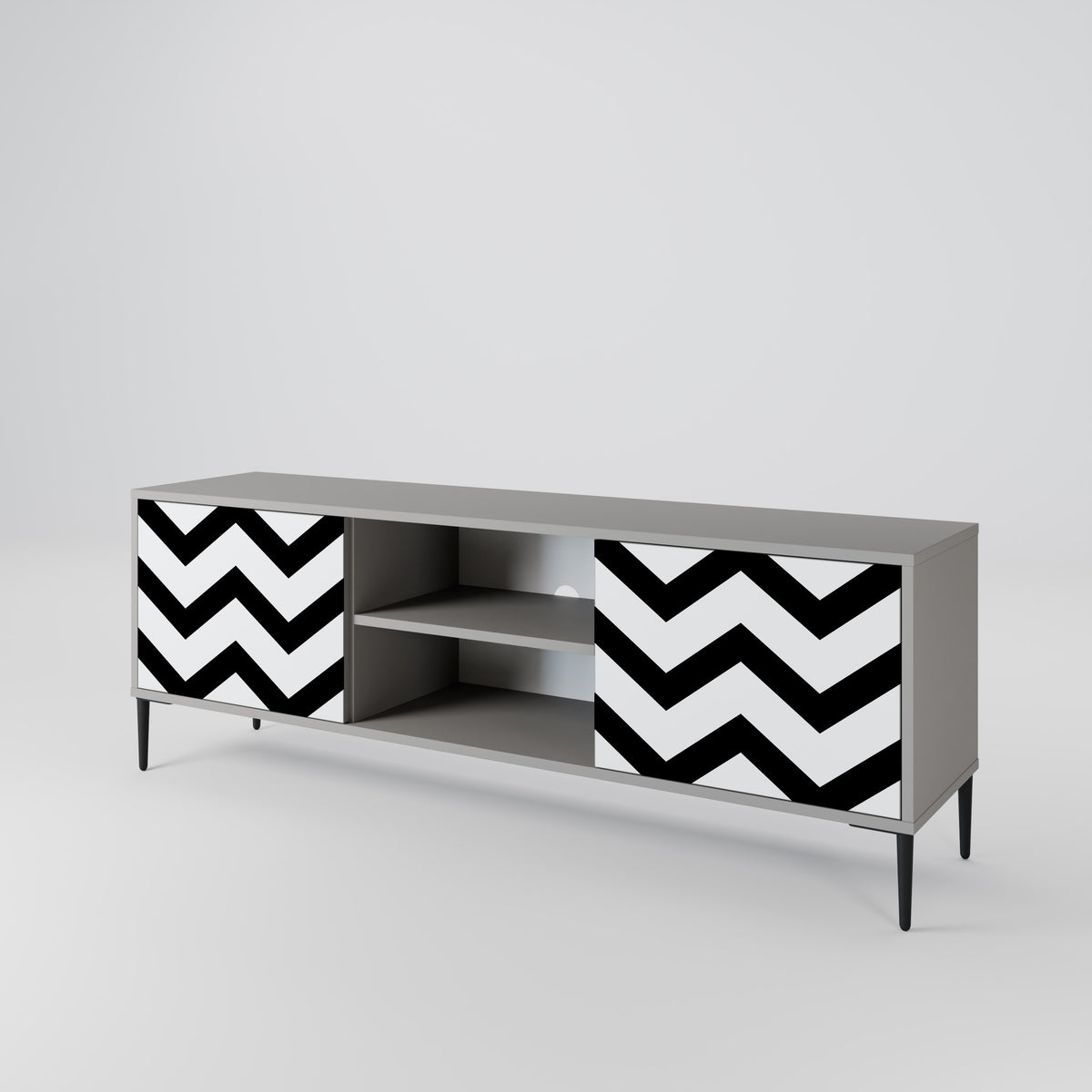 CLASSIC ZIG ZAG Móvel de TV de 2 Portas