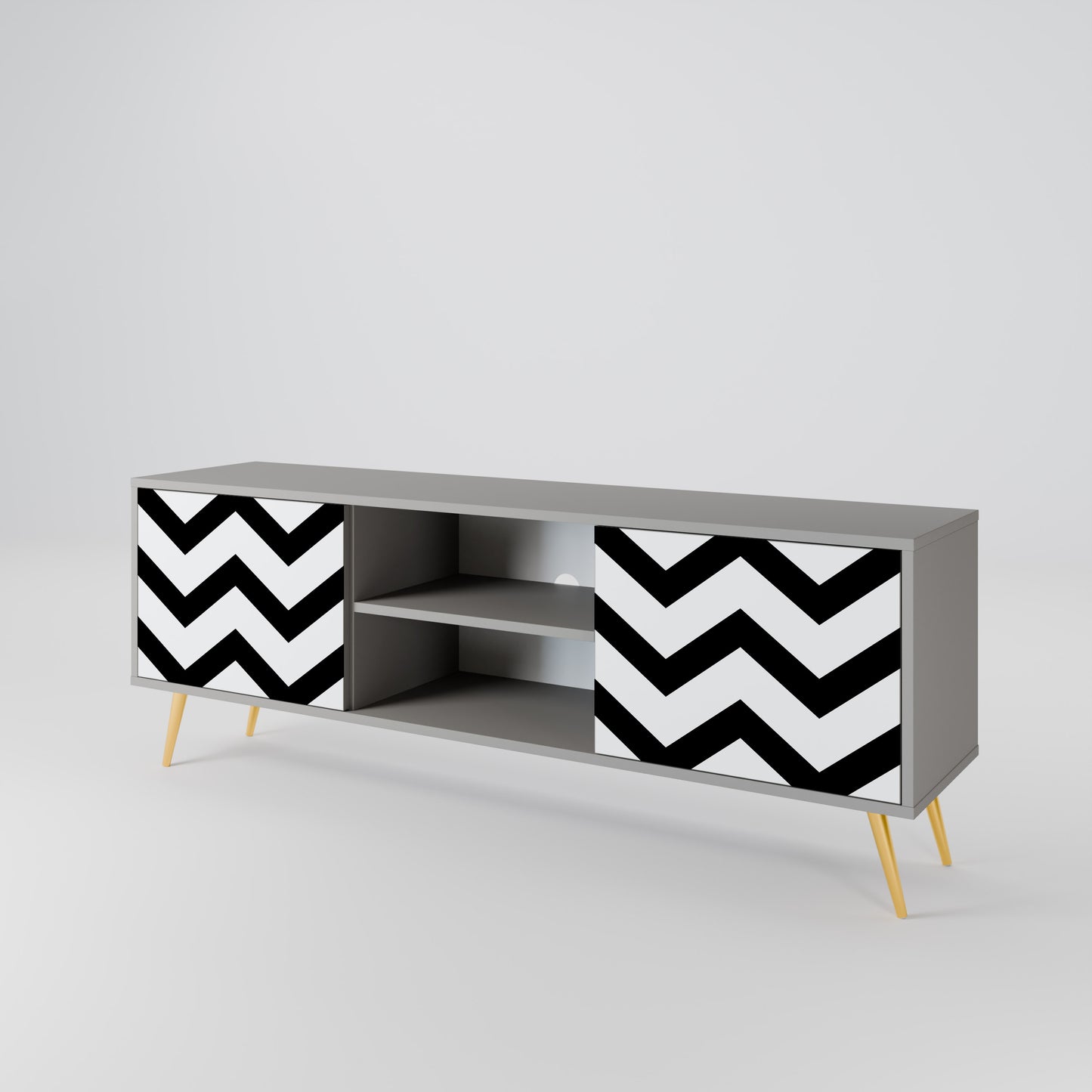 CLASSIC ZIG ZAG Móvel de TV de 2 Portas