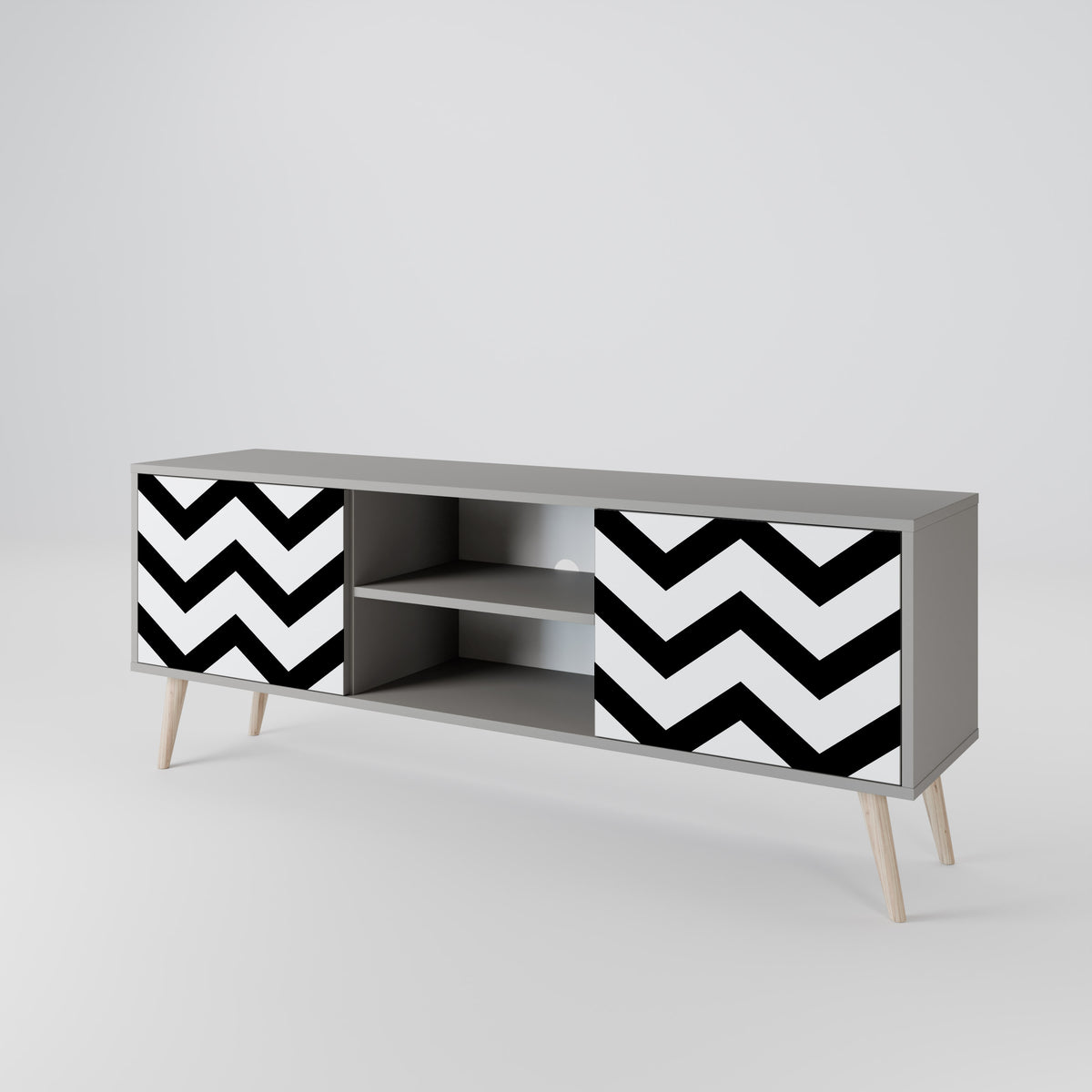 CLASSIC ZIG ZAG Móvel de TV de 2 Portas