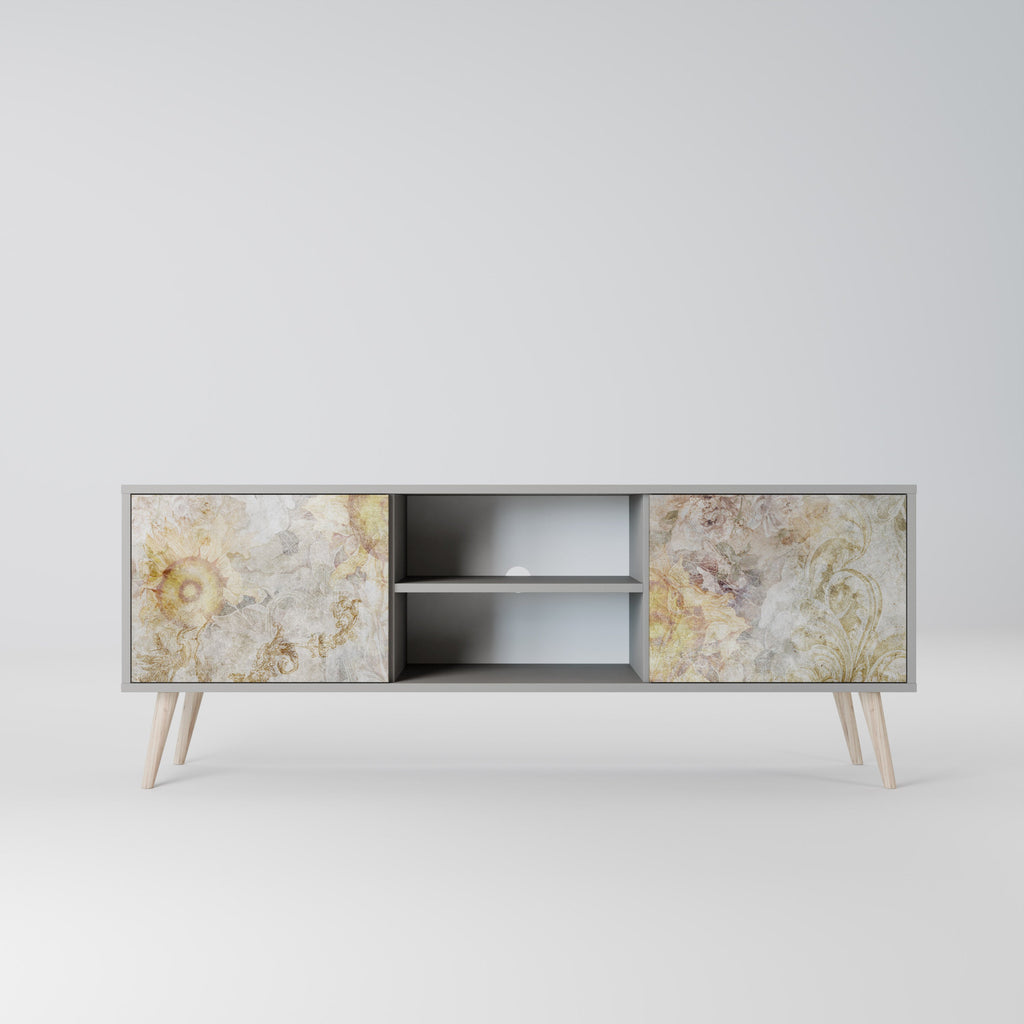 SUNFLOWER BLUR Móvel de TV com 2 Portas em Acabamento Cinzento