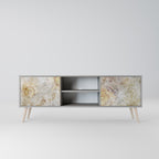 SUNFLOWER BLUR Móvel de TV com 2 Portas em Acabamento Cinzento