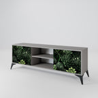 SUCCULENT JUNGLE 2-Door TV Stand in Grey Finish