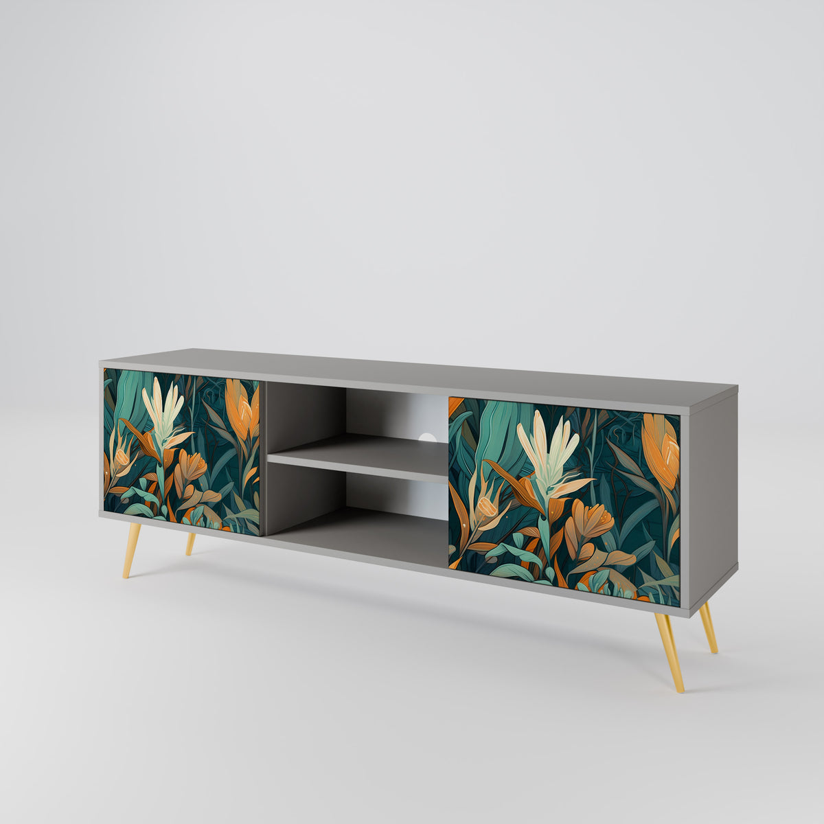FLORAL SERENITY Móvel de TV de 2 Portas