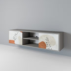 TRANQUIL TWIG Móvel de TV com 2 Portas em Acabamento Cinzento